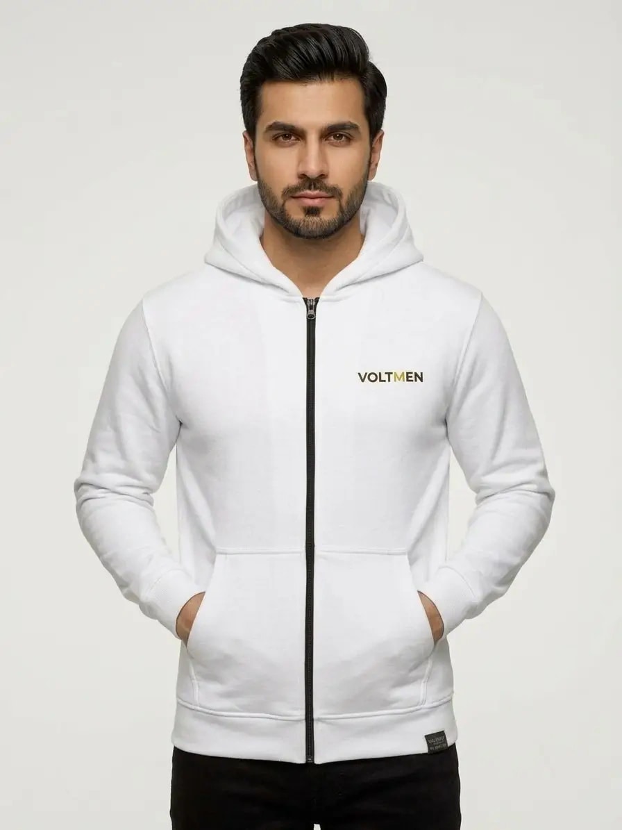 Plain White Hoodie for Men in Pakistan | Voltmen
