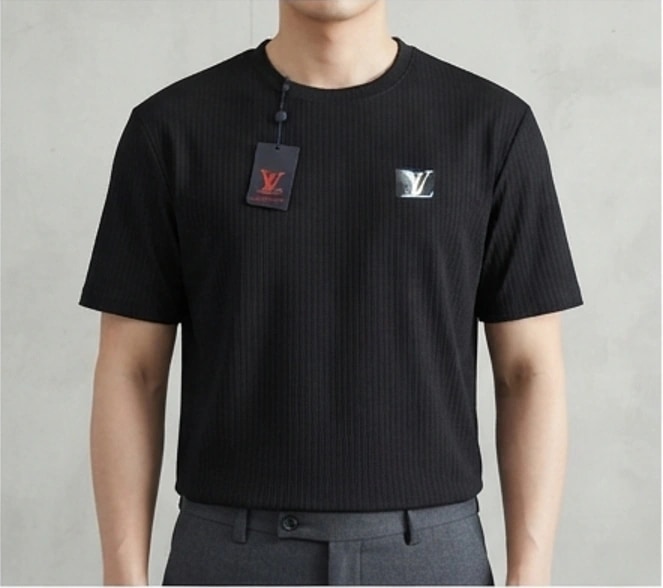 Textured Black T Shirt For Men In Pakistan