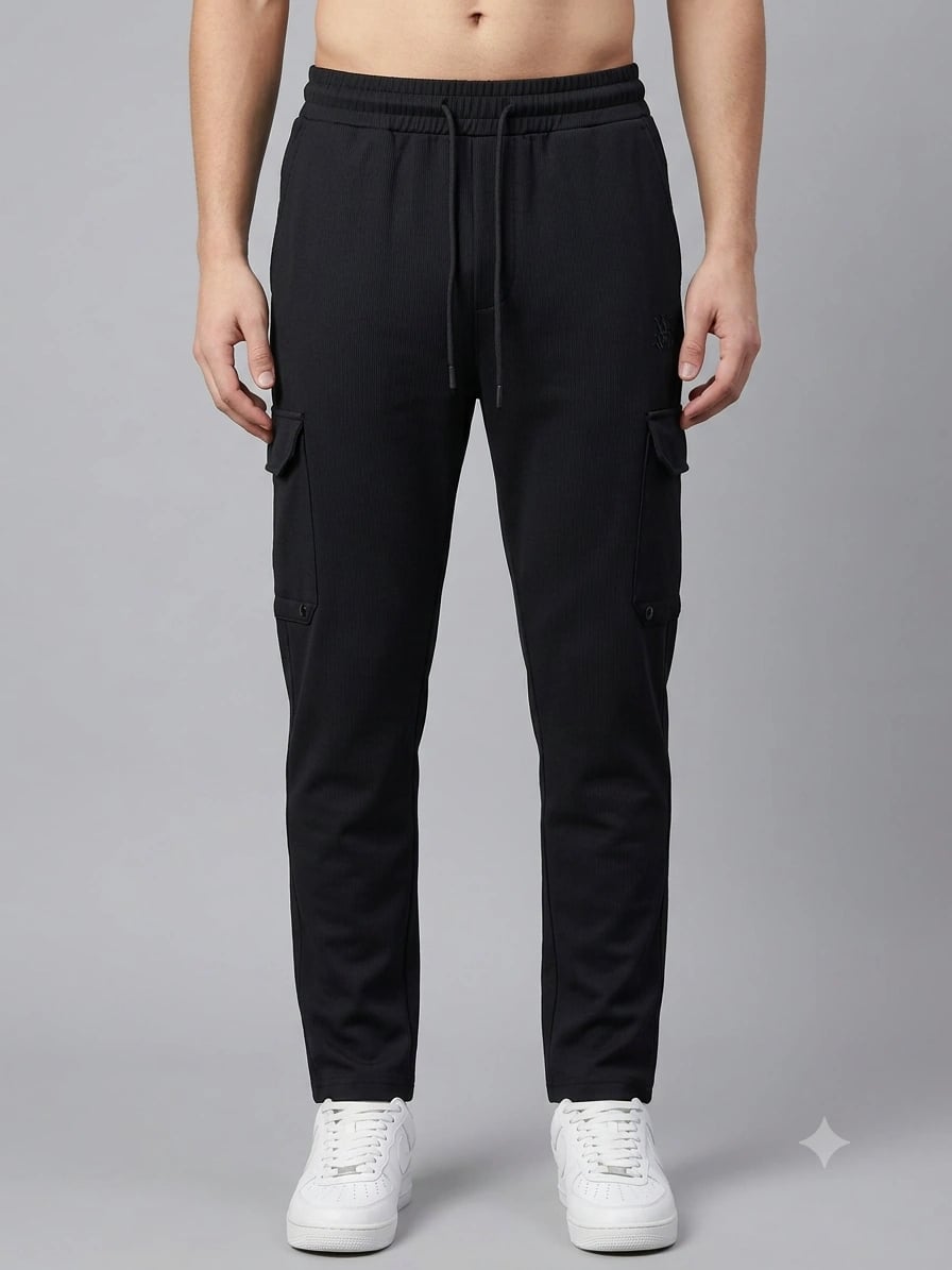 Black Cargo Trousers | Mens Cargo Trousers in Pakistan — Trousers by VoltMen