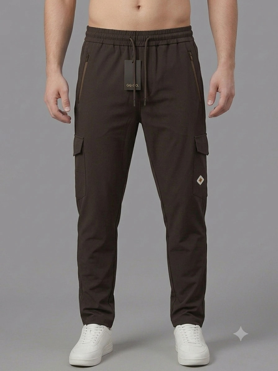 Dark Brown Cargo Trousers | Mens Cargo Trousers in Pakistan